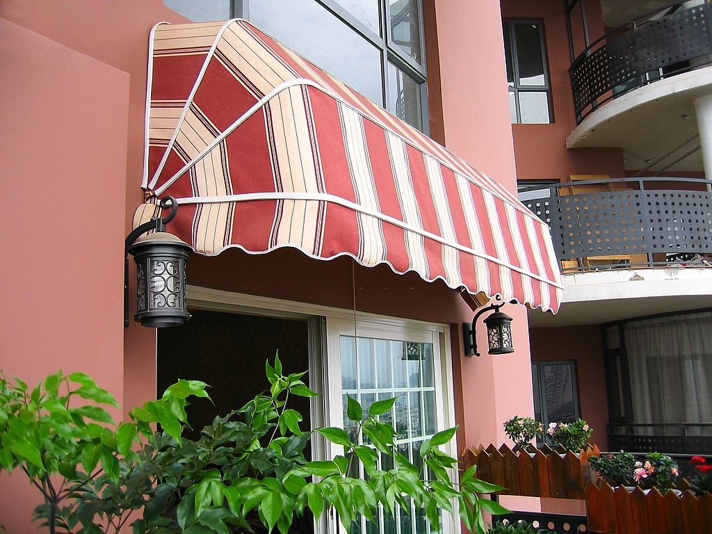 Awning at balcony.